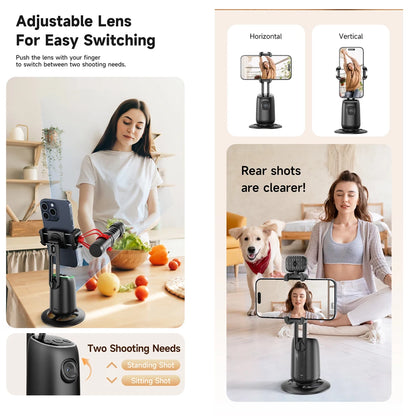 AI Smart Gimbal 360° Auto Follow-Up Face Tracking