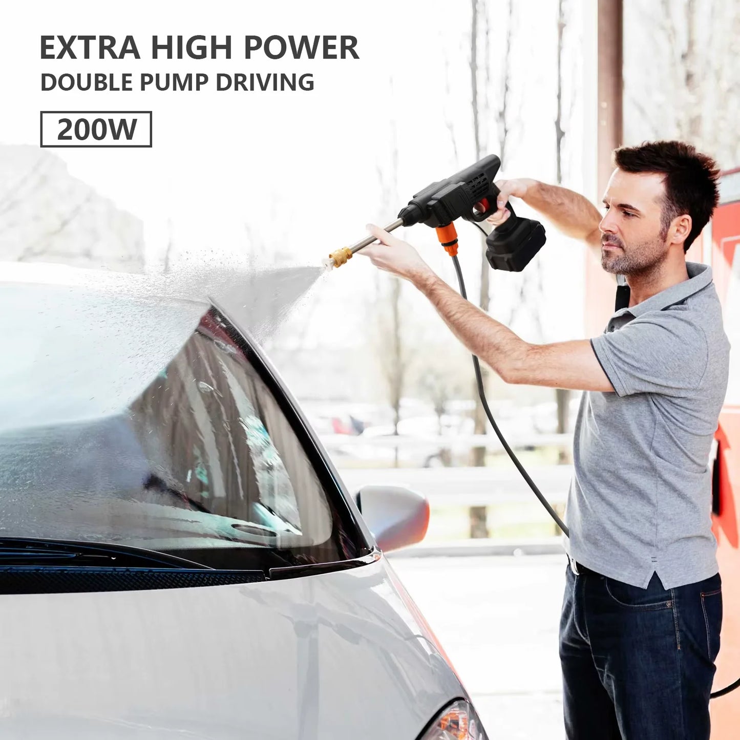 50Bar Cordless High Pressure lever Wash Spray Water Gun Car Wash Pressure Water washing Machine For Makita 24V Battery