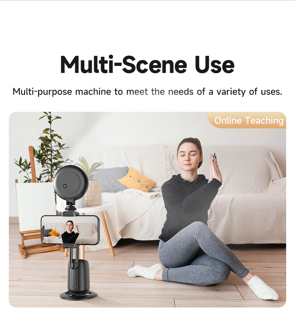 AI Smart Gimbal 360° Auto Follow-Up Face Tracking