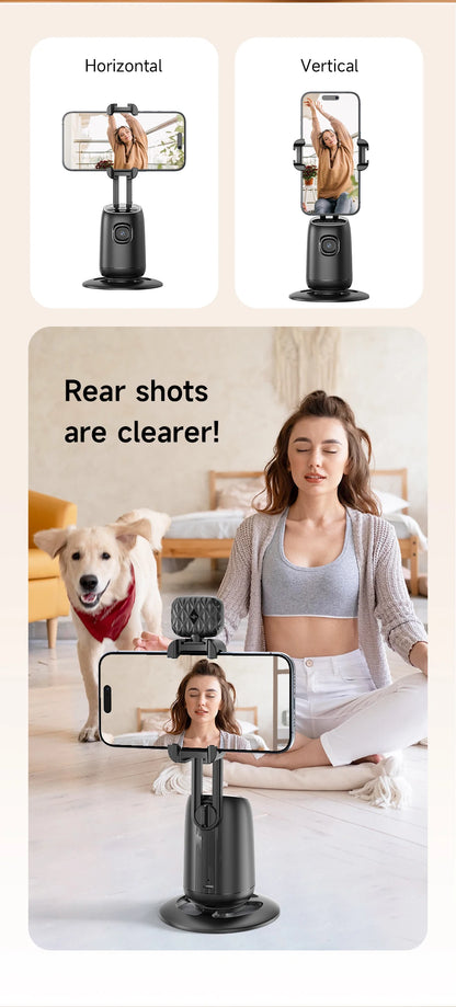 AI Smart Gimbal 360° Auto Follow-Up Face Tracking