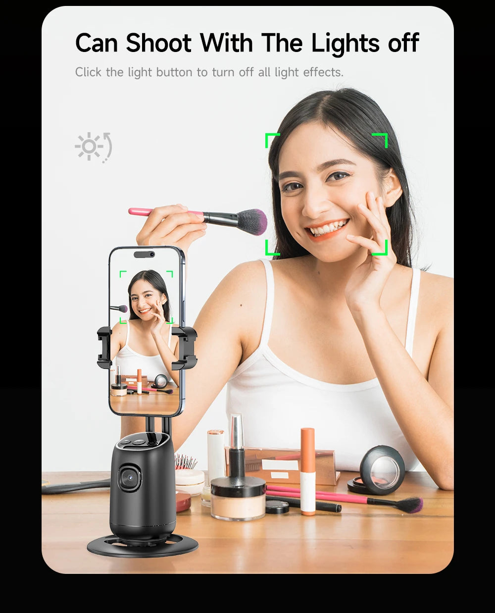 AI Smart Gimbal 360° Auto Follow-Up Face Tracking