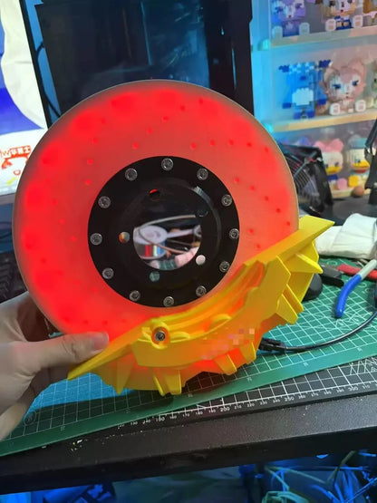 Creative DIY brake disc modified LED atmosphere light handmade desktop wall-mounted night light ornaments personalized ornaments